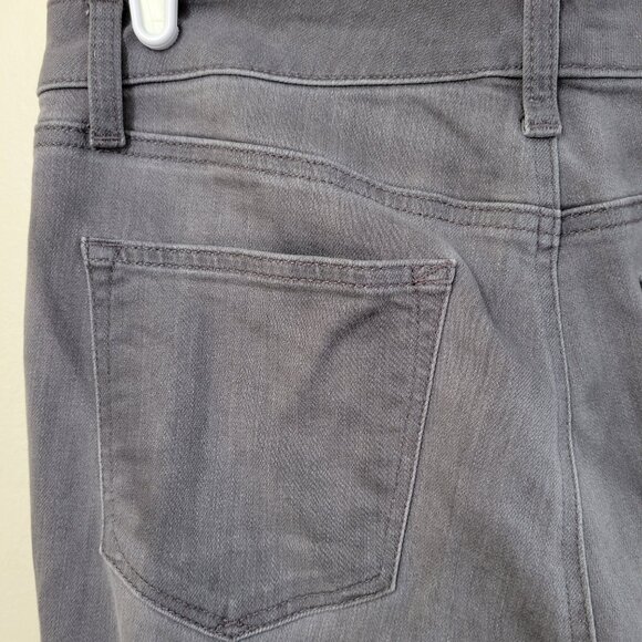 Talbots Straight Leg Ankle Jeans Plaid Hem Accent Gray Women's Size 6 - Picture 8 of 13